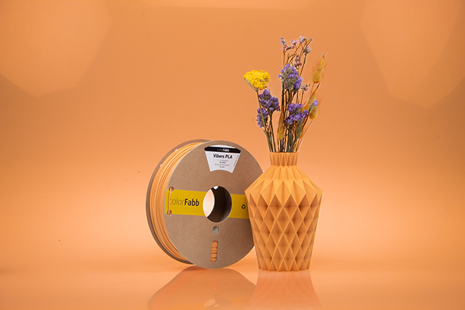 3D Print Vase printed with VIBERS Filament 3D Print Vase printed with VIBERS Filament - Orange
