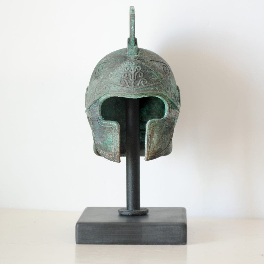 An ancient Greek helmet, printed with bronzeFill on his Ultimaker 2+ An ancient Greek helmet, printed with bronzeFill on his Ultimaker 2+