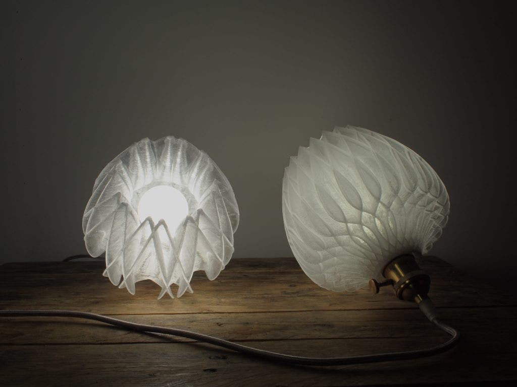 3D Printed Lamp Shades Made From PLA